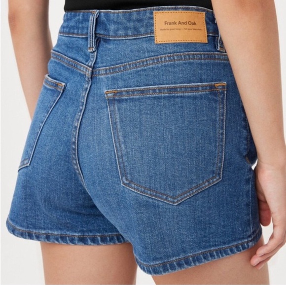 NWT Frank and Oak Stevie Tapered Denim Shorts - Picture 2 of 4